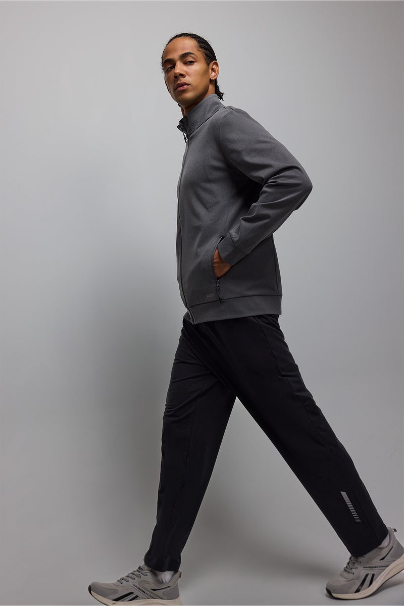 DeFacto Grey Man Standard Fit High Neck Cardigan Casual - Image 2